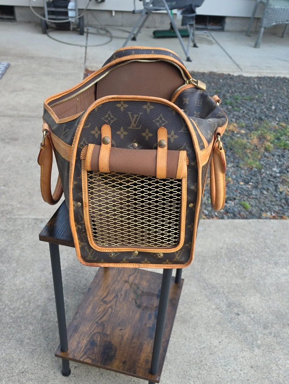Louis Vuitton Monogram Canvas Duffel Bag with Tan Trim